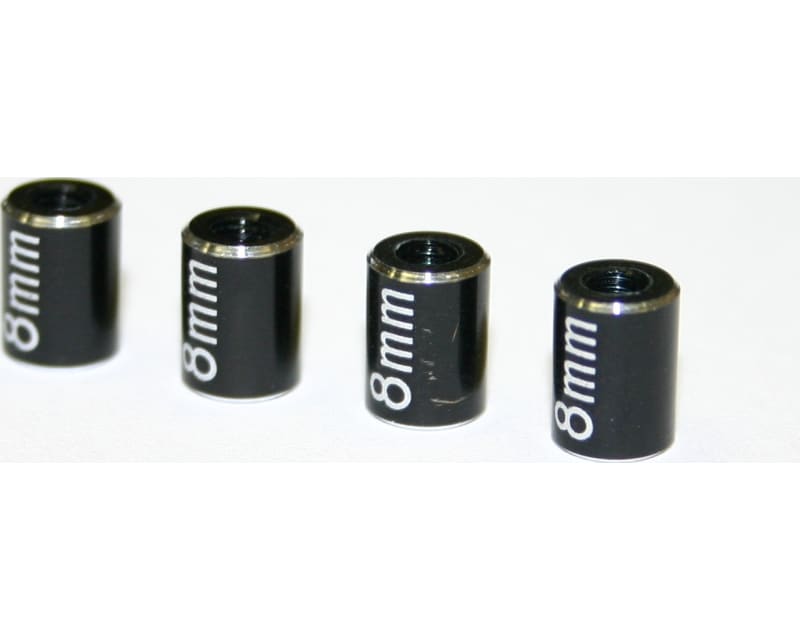 Aluminum Standoff Post Link 6x8mm w/ M3 Threads (Black)(4)