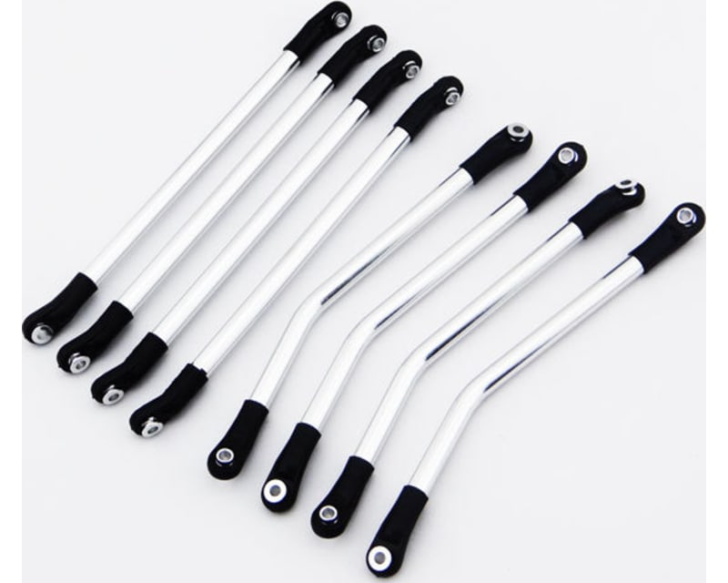 Aluminum Silver 4-Link Set - Axial Wraith and Ax10 Ridgecrest