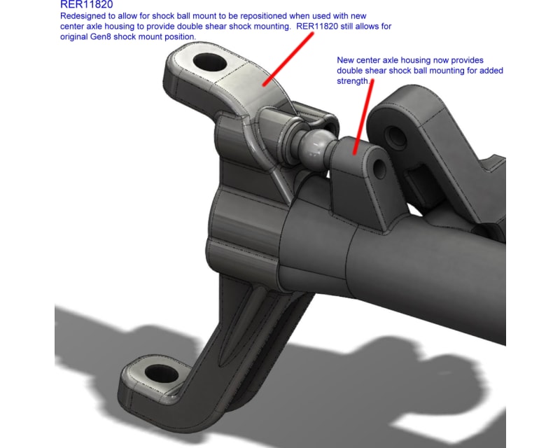 Tap to zoom Heavy Duty Plastic Axle Housing Kit Gen8