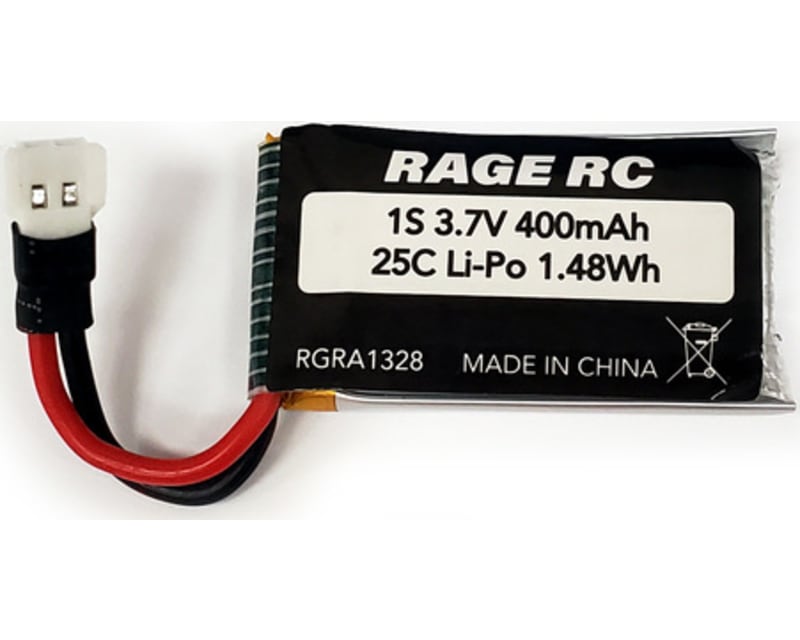 3.7V 400mAh 25C LiPo; Warbirds