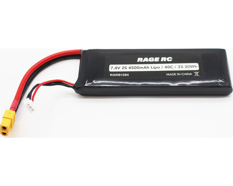 2S 7.4V 4500mAh 40C Battery Pack with XT60 Connector; Velocity 9