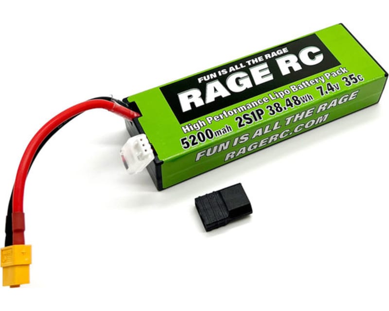 5200mah 2s 7.4v 35c Hard Case LiPo Battery with Xt60 Connector &