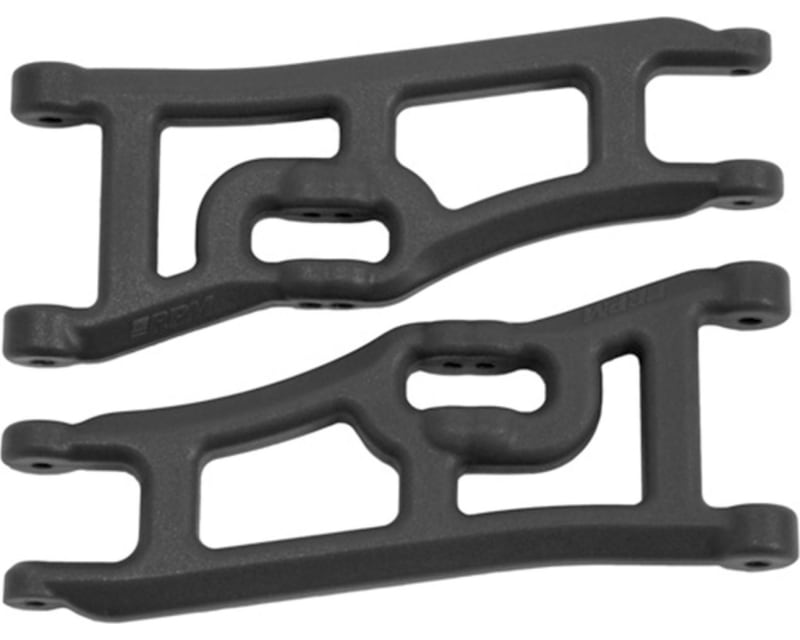 Wide Front A-arms Black; Traxxas Rustler Stampede