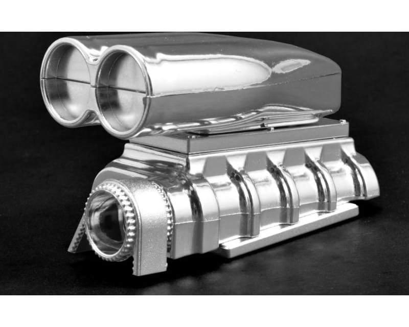 Tap to zoom Chrome Shotgun Style Mock Intake & Blower