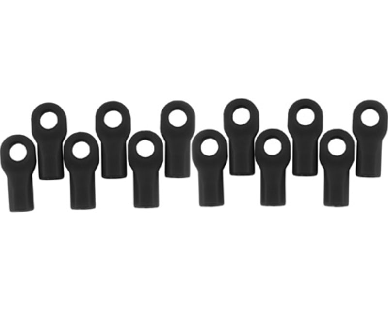 Short Rod Ends 12 Black: TRA 1:10