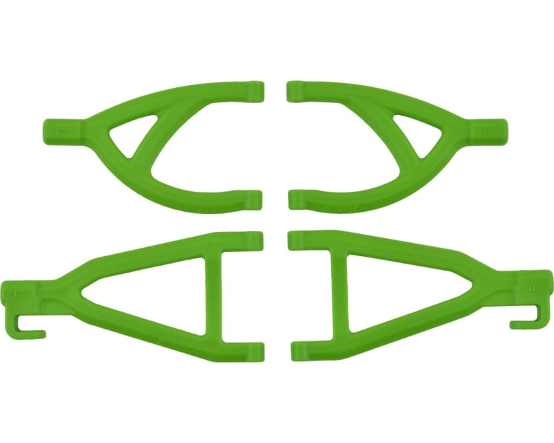 Rear Upper & Lower A-Arms Green:1/16 Grave Digger