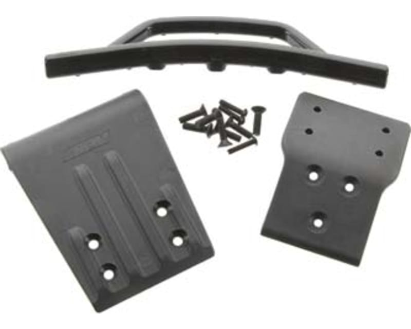 Front Bumper/Skid Plate Black: Slash 4x4