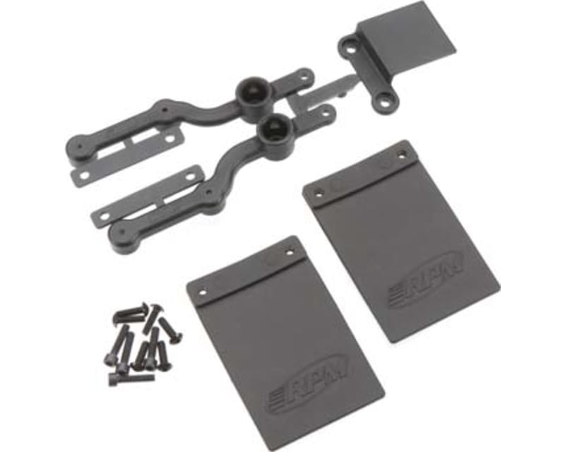 Mud Flap & Number Plate Kit:SC10 2WD R Bumper Only