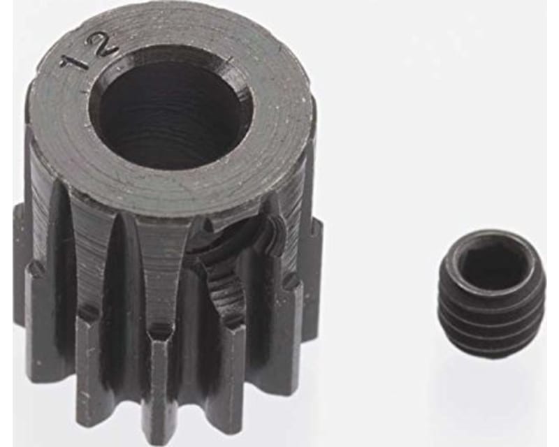 Extra Hard 12 Tooth Blackened Steel 32p Pinion 5mm