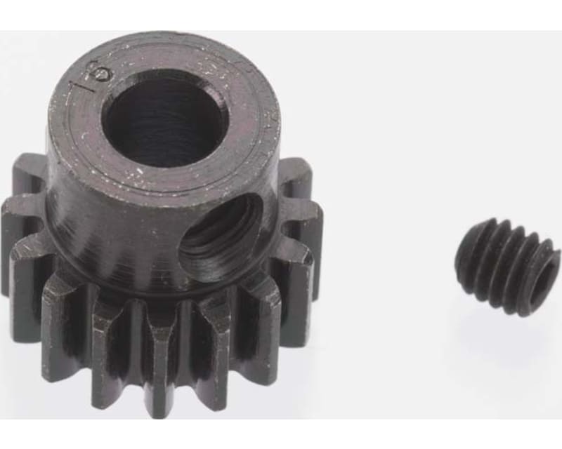 Extra Hard 16 Tooth Blackened Steel 32p Pinion 5mm
