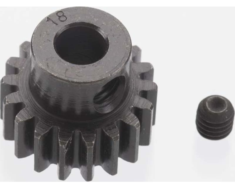 Extra Hard 18 Tooth Blackened Steel 32p Pinion 5mm photo