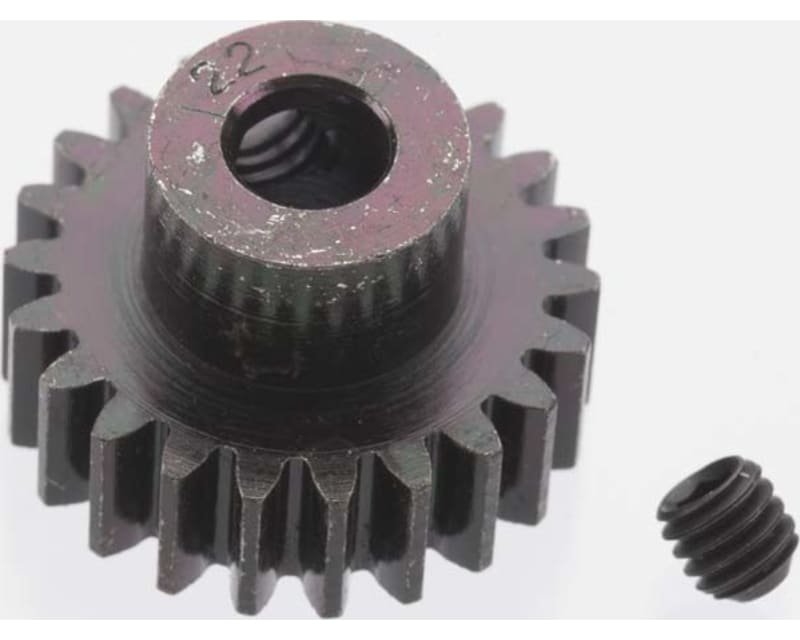 Extra Hard 22 Tooth Blackened Steel 32p Pinion 5mm photo