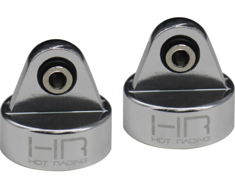 discontinued Aluminum 1:10 GTR Shock Caps (Silver)(2) - TRA