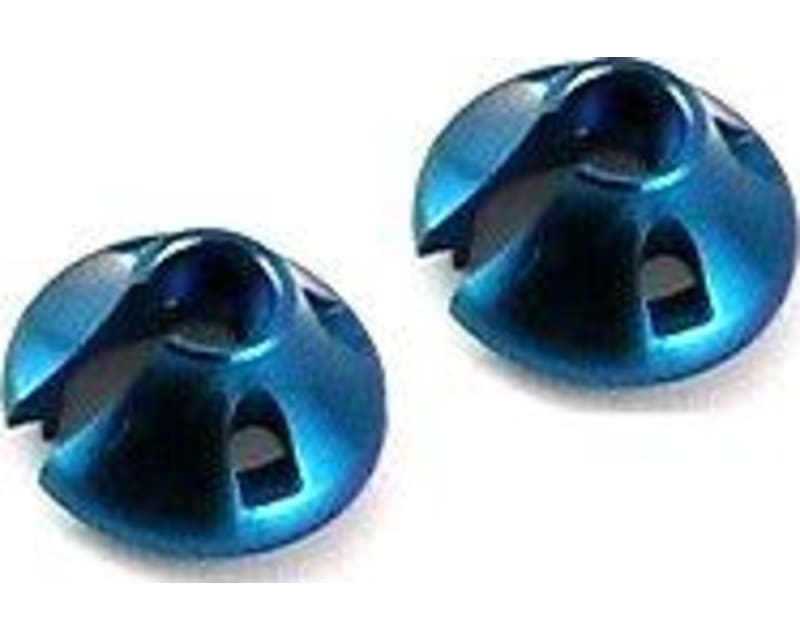 discontinued Aluminum 1:10 GTR Shock Spring Retainers (Blue)(2)