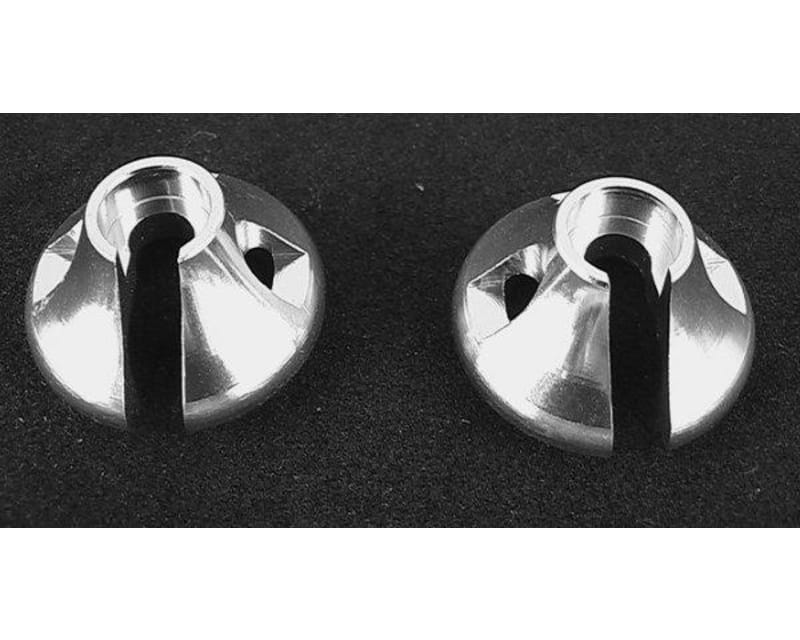Tap to zoom discontinued Aluminum 1:10 GTR Shock Spring Retainers (Silver)(2