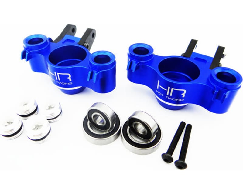 Aluminum Axle Carriers W/ Bearings & Carbon Arms (Blue) - Tra