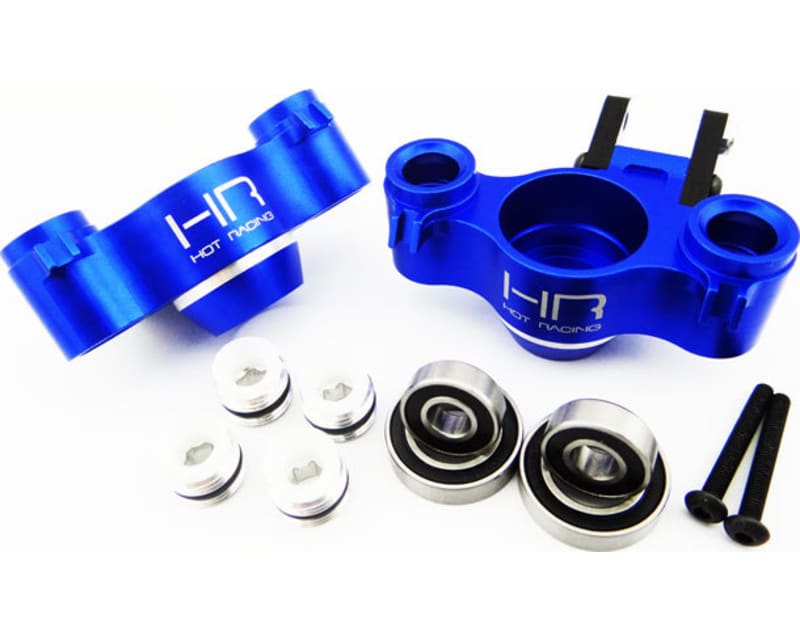 Aluminum Axle Carriers W/ Bearings & Carbon Arms (Blue) - Tra