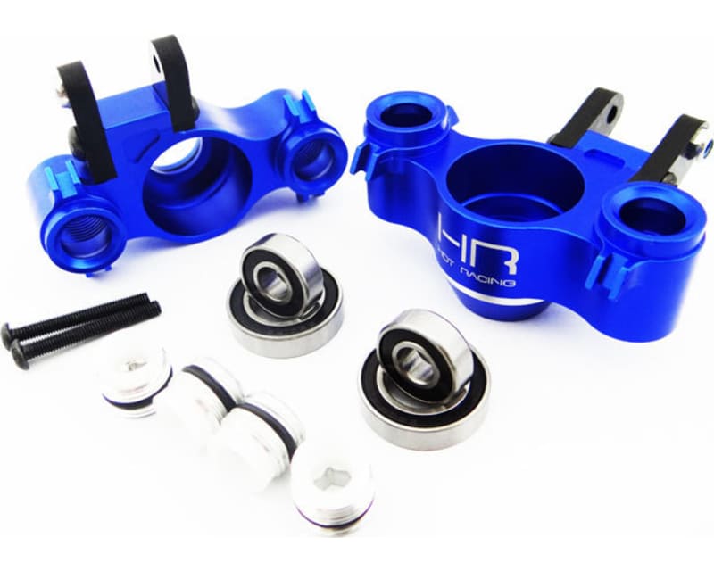 Aluminum Axle Carriers W/ Bearings & Carbon Arms (Blue) - Tra