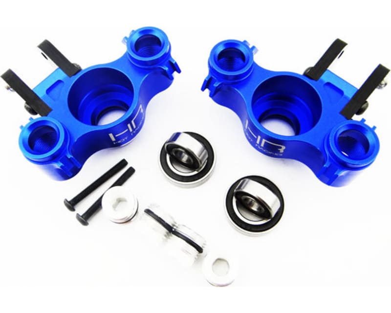 Aluminum Axle Carriers W/ Bearings & Carbon Arms (Blue) - Tra