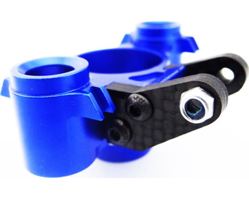 Aluminum Axle Carriers W/ Bearings & Carbon Arms (Blue) - Tra