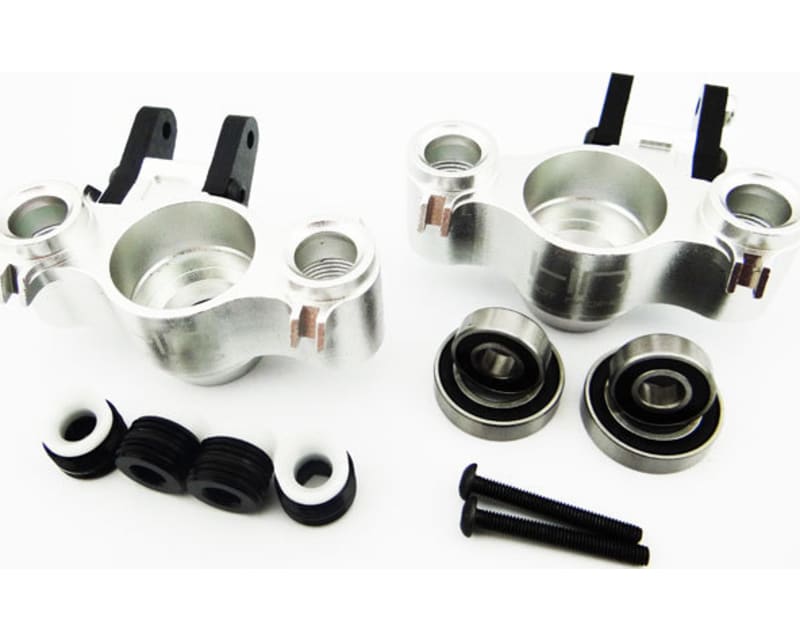 Aluminum Axle Carriers W/ Bearings & Carbon Arms (Silver) - Tra