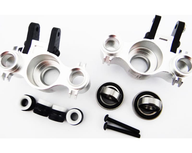 Aluminum Axle Carriers W/ Bearings & Carbon Arms (Silver) - Tra