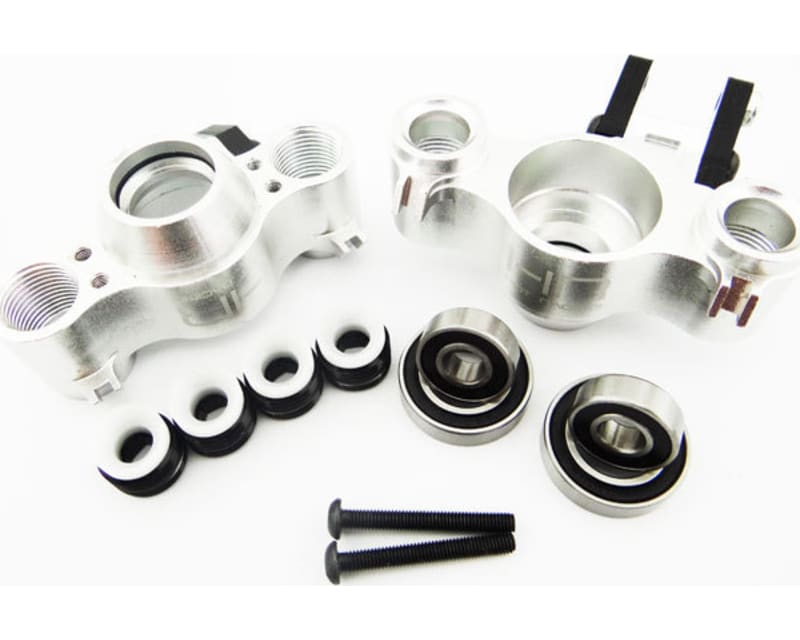 Tap to zoom Aluminum Axle Carriers W/ Bearings & Carbon Arms (Silver) - Tra