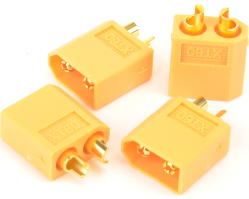 XT60 Male Only Plugs - 4pcs