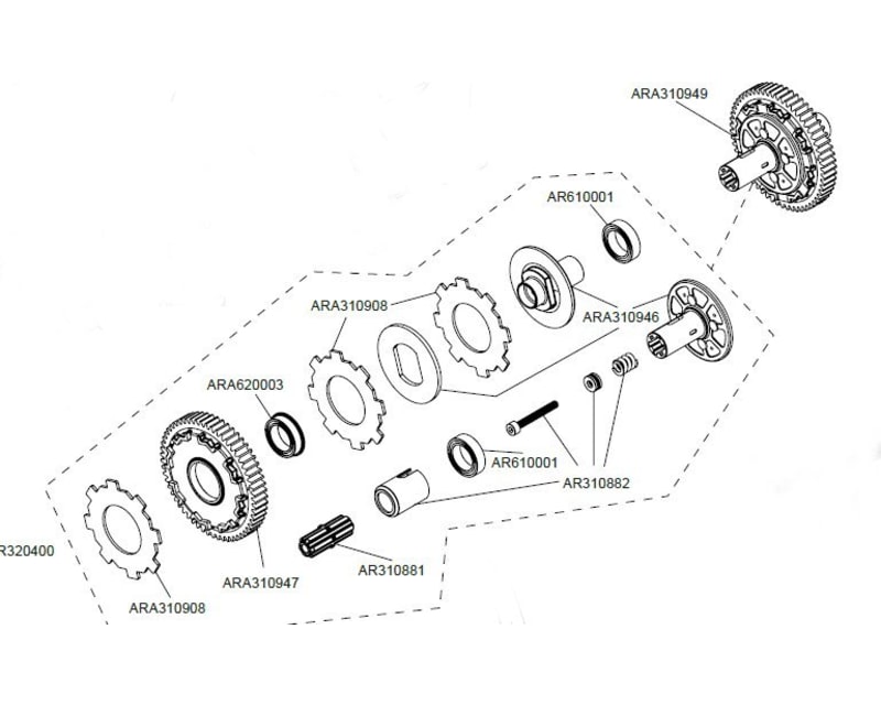 57t Mod 0.8 Steel Spur Gear Arrma 1:10 4x4 Blx