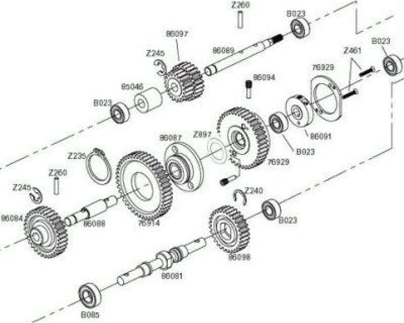 Idler Shaft 6x8x45mm Black Savage 21