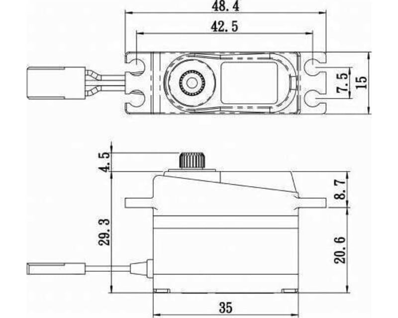 1:12 Scale Servo W/Soft Start 0.095sec / 111.1oz @
