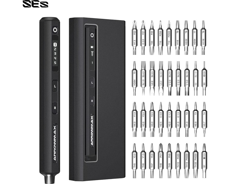 SES Electric Screwdriver 72 in 1 - Black Case 