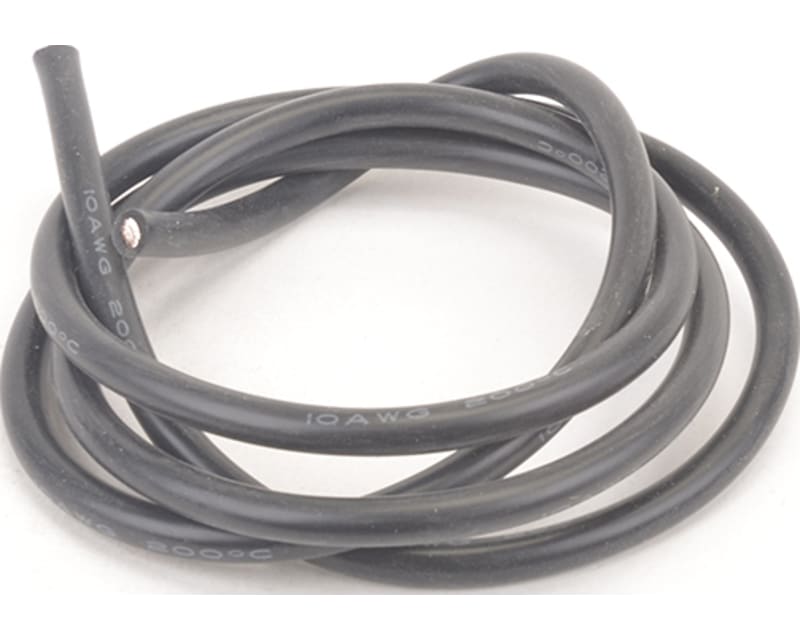 Tap to zoom 10AWG Silicon Wire - Black - 1 Metre