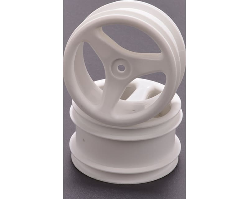 Rear Wheels; White 3 Spoke - CAT/Fbl