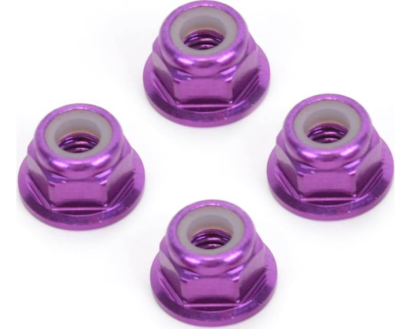 M4 Nyloc Wheel Nut - Purple Alloy pk4