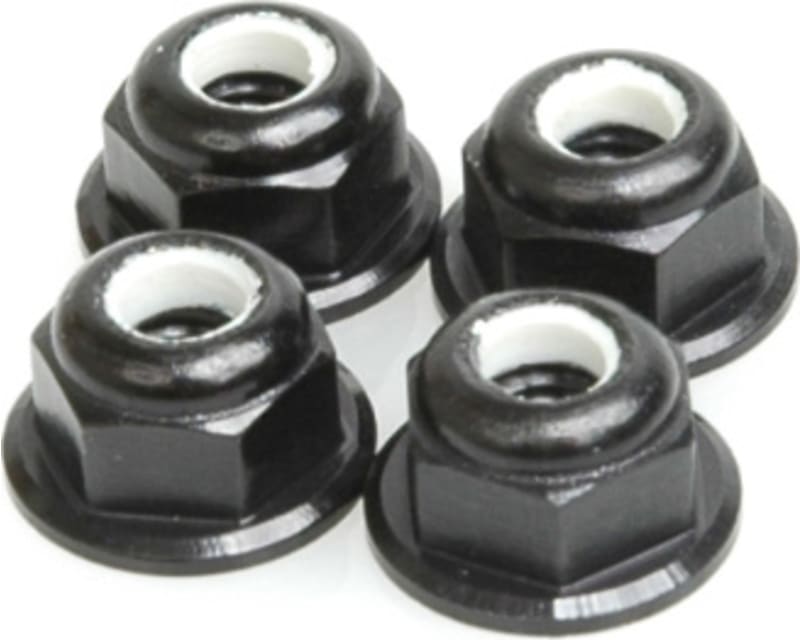 Tap to zoom M4 Nyloc Wheel Nut - Black Alloy pk4