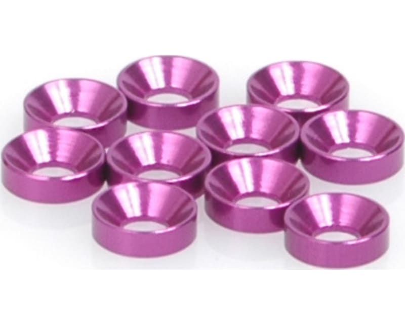 Tap to zoom Speed Pack - M3 Csk Washers - Purple Aluminum Pk10