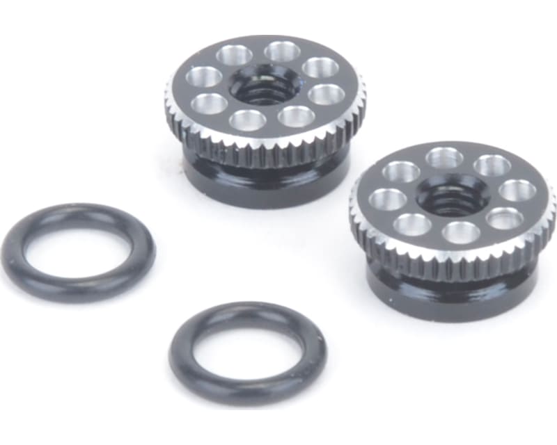 Tap to zoom aluminum light weight LiPo Nut - pair 4mm thumb screw