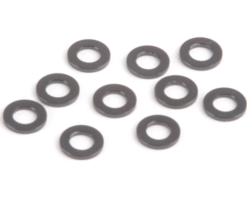 Tap to zoom M3 Black Aluminum Washers 0.75mm (10)