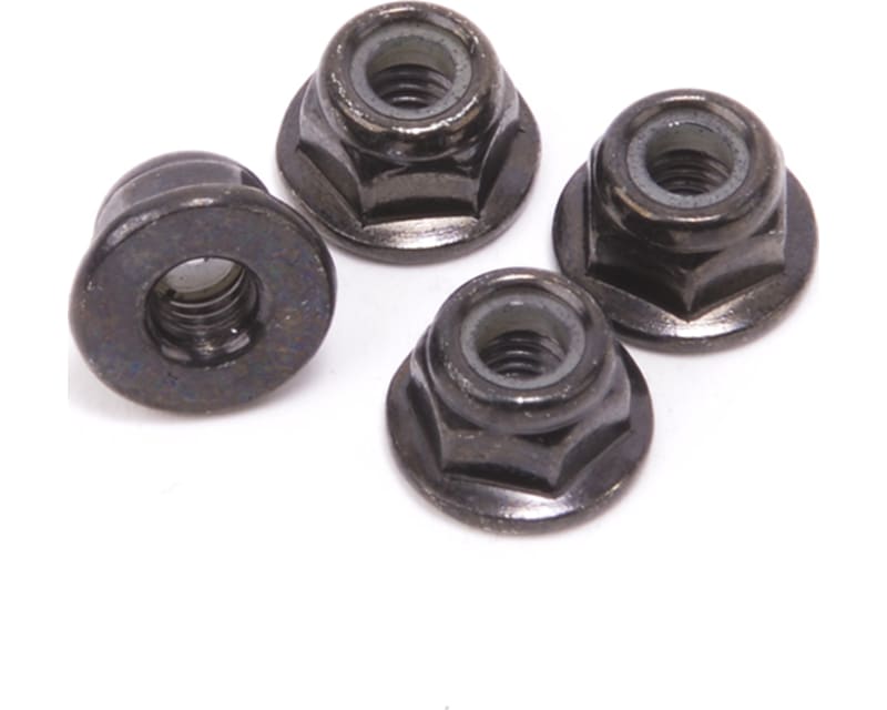Tap to zoom M4 Steel Nyloc Flanged Nut (4 Pack)