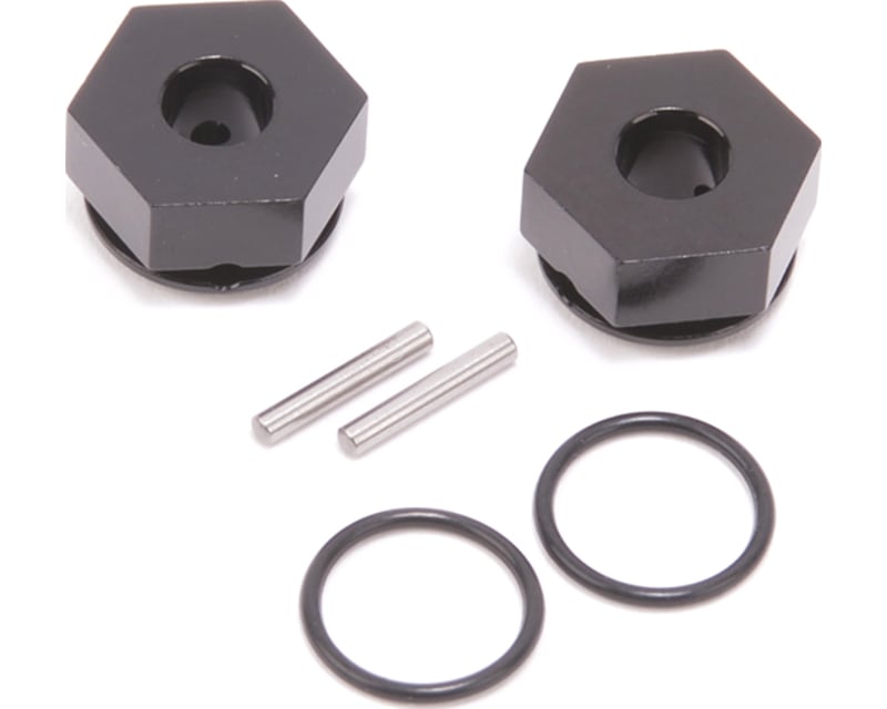 alum Wheel Hex 7.5mm (+1.5) Black Pr - St2