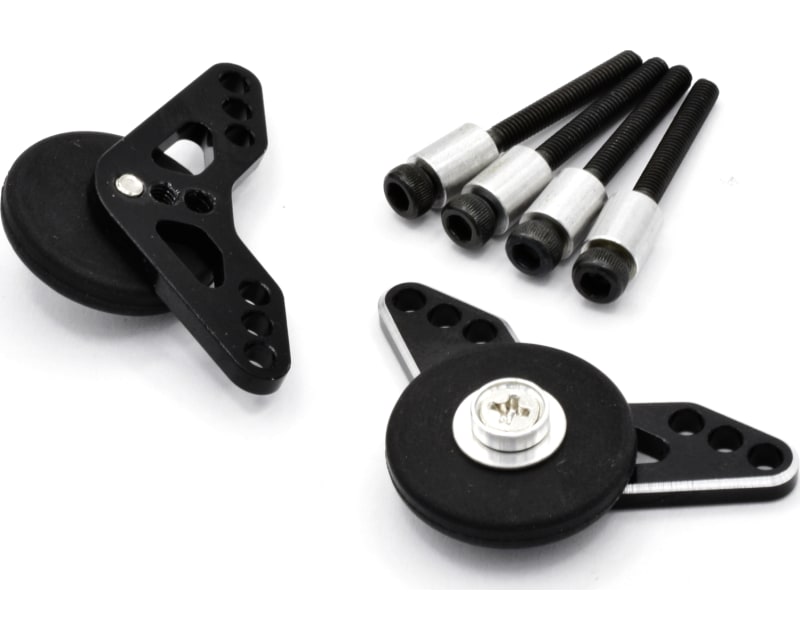 Black Adjustable Chariot Skid Plater Wheels