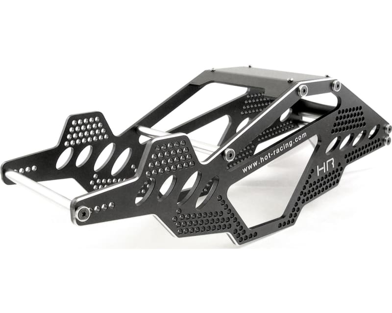 Aluminum Rock Racer Conversion Chassis (Black) - Ax10