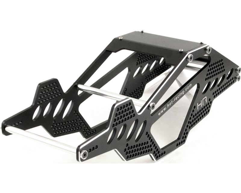 Aluminum Rock Racer Conversion Chassis (Black) - Ax10