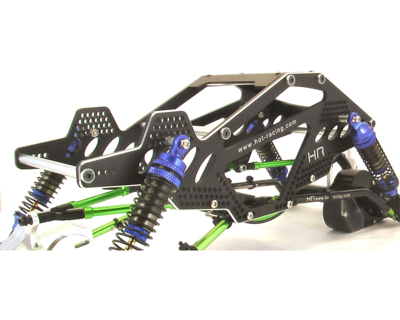 Aluminum Rock Racer Conversion Chassis (Black) - Ax10