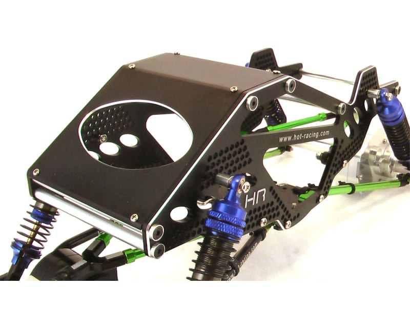 Aluminum Rock Racer Conversion Chassis (Black) - Ax10