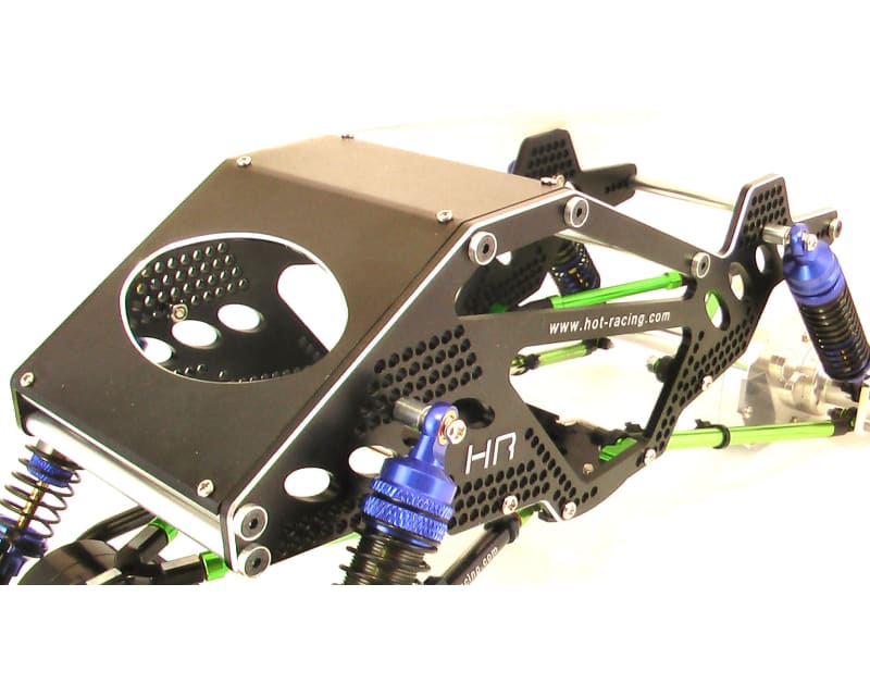 Aluminum Rock Racer Conversion Chassis (Black) - Ax10