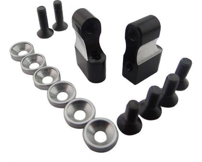 Black Aluminum Servo Mount Ax10 Wraith Ridgecrest