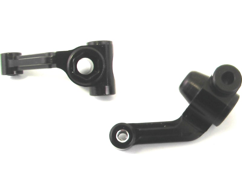 Black Alum. Steering Arm SC10