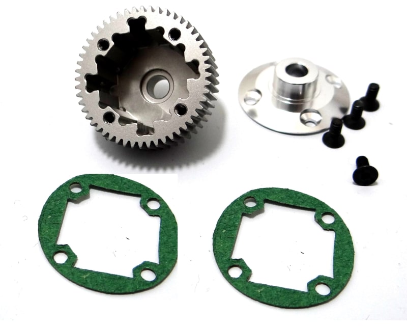 Hard Anodized Aluminum Differential Gear and Cover B4/T4/SC10
